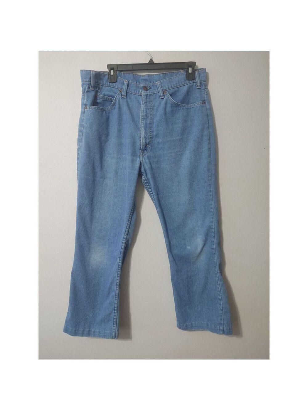 Vintage 70-80s Orange Tab Men's 515 Levi's Jeans Size 36 Blue Denim